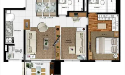 RR7202 Apartamento 68m² CONDOMÍNIO RESERVA DO ALTO - Barueri, SP - 1 Suíte 1 Vaga- OPORTUNIDADE - Ótima Localização - PRÓXIMO DE ALPHAVILLE