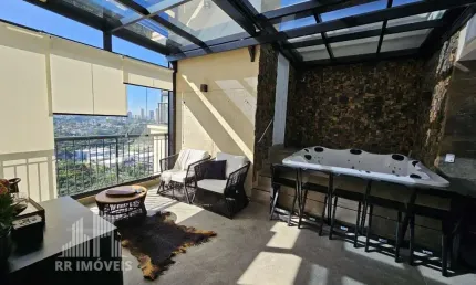 RR7685 Cobertura MOBILIADA 156m² CONDOMÍNIO ALTO DA MATA - OPORTUNIDADE - 2 Suítes 2 Vagas - Barueri, SP JARDIM TUPANCI - Ótima Localização