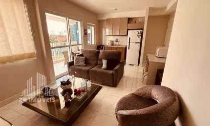 Rr8372 apartamento mobiliado 47m² condomínio acqua park - oportunidade - 1 dorm 1 vaga - barueri, sp - ótima localização - green valley