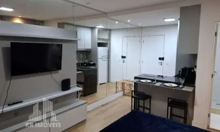 Rr8492 studio mobiliado 26m² condomínio selenita residence long stay - oportunidade - 1 dorm 1 vaga - barueri, sp - ótima localização - bethaville