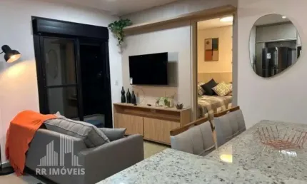 Rr8534 apartamento mobiliado 41m² condomínio fiori - oportunidade - 1 dormitório 1 vaga - barueri, sp - ótima localização - avenida copacabana