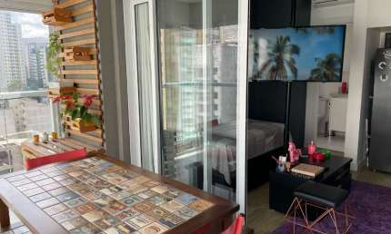 Studio MOBILIADO a venda com 41m, 1 vaga,  varanda e lazer completo Proximo a Av Paulista!