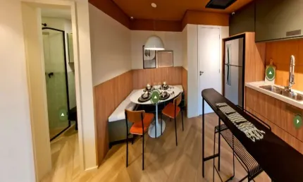 Apartamento no Condomínio Vinx Vila Tolstói no Bairro Vila Tolsto com 52m² 2 dormitórios 2 banheiros 1 vaga