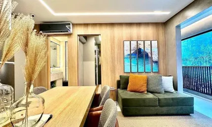 Apartamento para venda de 37,78m, 2 dormitórios, 1 vaga.