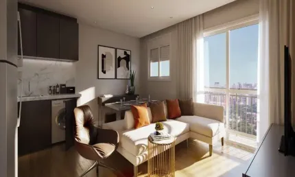 Apartamento a venda em moema, 37 mts, 2 quartos, 1 banheiro