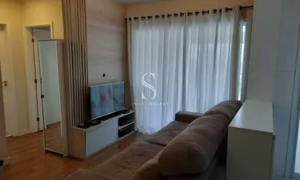 Apartamento de 69m² com dois dormitorios sendo uma suite, banheiro social e uma vaga de garagem. apa