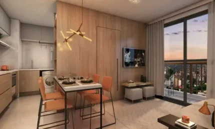 Condomínio Do It Vila Olímpia, Studio Residencial de 26m² com 1 dormtiório, sem vaga.