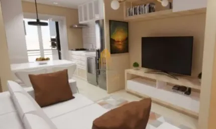 Edificio vila gea, campo grande- apartamento de 51m² com 2 dormitórios, 1 suite e 1 vagas á venda