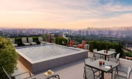 Condomínio link alto da boa vista em santo amaro, apartamento de 45m² com 2 dormitórios, 1 vaga.