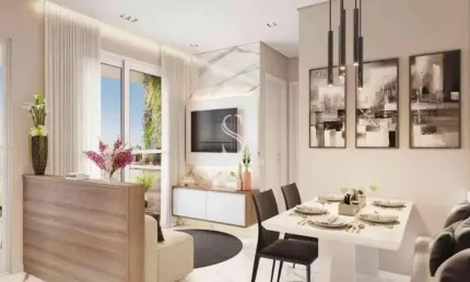 Edificio green village, santo amaro- apartamento de 33m² com 2 dormitórios, 1 banheiro e e 1 vaga á