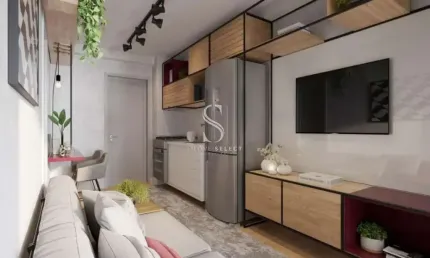 Condomínio edifício beside santa cecilia, apartamento garden de 50m² com 1 dormitório,  sem vaga.
