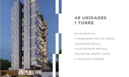 Apartamento para Venda em São José dos Pinhais, Centro, 3 dormitórios, 1 suíte, 1 banheiro, 2 vagas