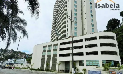 Excelente e impecável sala comercial duplex. cobertura. por r$ 800.000 ou aluguel por r$ 4.770/mês - valongo - santos/sp
