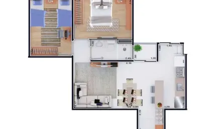 Apartamento para Venda em Cajamar, Santa Terezinha (Jordanésia), 2 dormitórios, 1 banheiro, 1 vaga
