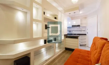 Apartamento mobiliado com 1 quarto e 1 vaga no Portão
