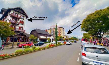 COBERTURA VIP, COM VISTA PANORÂMICA, 20M DA RUA COBERTA, NO CORAÇÃO DE GRAMADO. MOBILIADA!