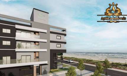 Residencial Villa Mares - Frente mar  - 01 suíte + 01 dorm.- Meia Praia