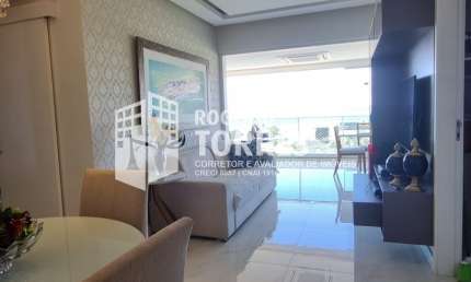 Apartamento a venda de 3/4, 2 suítes, varanda gourmet com vista mar e 2 garagens no PITUAÇU