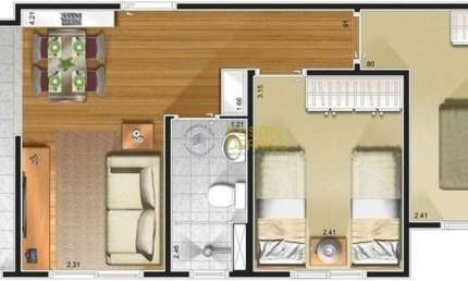 Apartamento com 2 dormitórios à venda, 45 m² por R$ 180.000,00 - Santana - Pindamonhangaba/SP