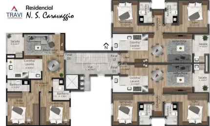 Apartamento com 2 quartos à venda na Rua Emma Vedana Palhosa, Santa Catarina, Caxias do Sul