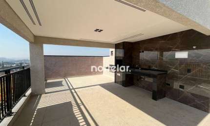 COBERTURA DE 3 DORMIS LOCALIZADO - na região vila nivi  Cobertura com um acabamento fino    Espaço Gourmet  com churrasqueira com uma linda vista    E