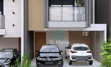 Lindo sobrado em construção com 3 dormitórios à venda, 135 m² por R$ 960.000 - Condomínio Morada das Flores - Cambé/PR