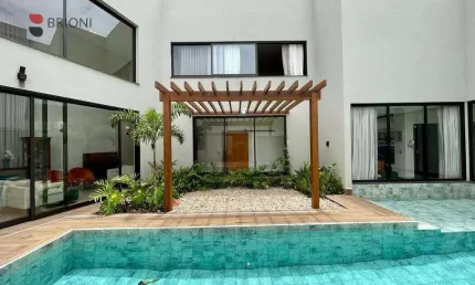 Casa sobrado alto padrão, com 442m², 5 quartos/suítes, à venda no Condomínio Siena em Ribeirão Preto/SP I Imobiliária Brioni imóveis