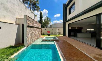 Casa sobrado alto padrão, com 353m², 4 quartos/suíte à venda em condomínio Alphaville, em Ribeirão Preto I Imobiliária Brioni imóveis