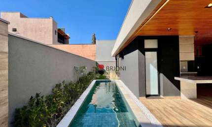 Casa térrea alto padrão com 263 m², 04 quartos/suítes à venda no Condomínio Terras de Siena em Ribeirão Preto/SP I Imobiliária Brioni imóveis