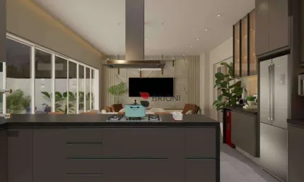 Sobrado Alto Padrão com 222m², 4 quartos/suítes no Condomínio Jardim Sul I Imobiliária em Ribeirão Preto I Brioni imóveis