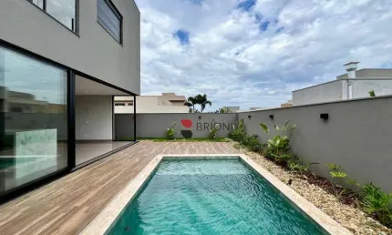 Casa alto padrão com 310m², 3 quartos à venda no condomínio terras de siena em ribeirão preto/sp i imobiliária brioni imóveis