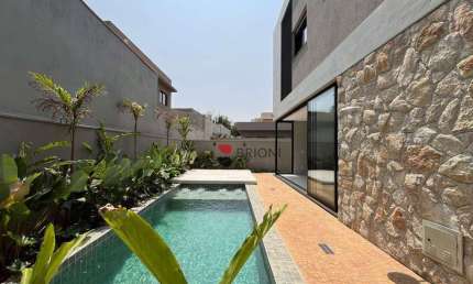 Casa sobrado alto padrão com 288 m², 4 quartos suítes à venda no Condomínio Terras de Florença em Ribeirão Preto/SP I Imobiliária Brioni imóveis