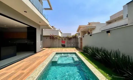 Casa sobrado alto padrão com 250 m², 3 quartos/suites à venda no Condomínio Quinta da Primavera, em Ribeirão Preto/SP I Imobiliária Brioni imóveis