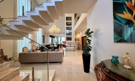 Casa sobrado alto padrão com 414m², 5 quartos à venda no Condomínio Alphaville 2 em Ribeirão Preto/SP I Imobiliária Brioni imóveis