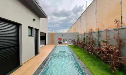 Casa alto padrão com 175m², 3 quartos/suítes à venda no Condomínio Vivendas da Mata em Ribeirão Preto/SP I Imobiliária Brioni imóveis