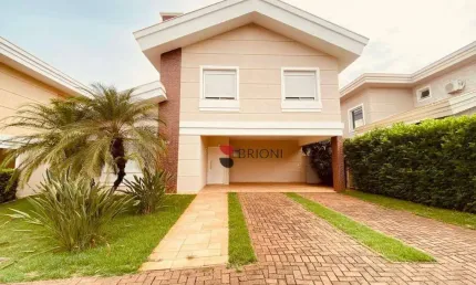 Casa alto padrão com 229m², 3 quartos/suítes à venda no condomínio quinta do golfe em ribeirão preto/sp i imobiliária brioni imóveis