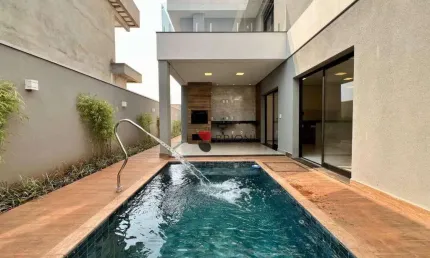 Sobrado com 5 dormitórios, 280 m², para venda e locação no Vivendas da Mata em Ribeirão Preto/SP I Imobiliária Brioni imóveis