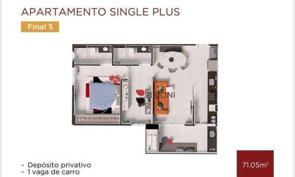 Apartamento com 1 dormitório à venda, 71 m² por R$ 681.924,19 - Nova Aliança - Ribeirão Preto/SP