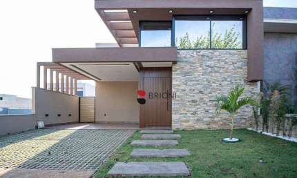 Casa térrea alto padrão com 164m², 3 quartos/suítes à venda no Condomínio Vivendas da Mata em Ribeirão Preto/SP I Imobiliária Brioni imóveis