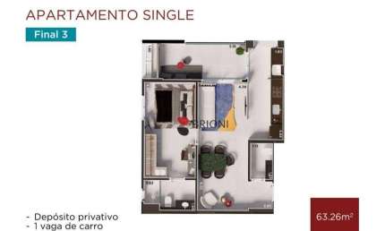 Apartamento com 1 dormitório à venda, 63 m² por R$ 607.157,28 - Nova Aliança - Ribeirão Preto/SP