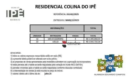 Edifício Colina do Ipê, 132m², 3 quartos(suítes), apartamentos e coberturas, Alto do Ipê em  Ribeirão Preto/SP I Imobiliária Brioni imóveis