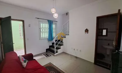 Casa de condomínio com 2 dorms, maracanã, praia grande - r$ 350 mil, cod: 10197