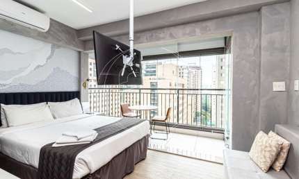 Apartamento com 1 quarto para alugar na Alameda Iraé, 664, Moema, São Paulo