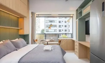 Apartamento com 1 quarto para alugar na Alameda dos Arapanés, 195, Moema, São Paulo