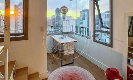 BROOKLIN. STUDIO DUPLEX NOVO. MOBILIADO E DECORADO- PRONTO PARA MORAR!