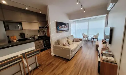 Apartamento de 48m² com suíte e vaga moderno em prédio novo em Moema