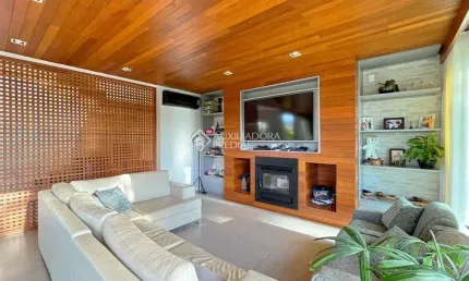 Casa em condomínio fechado com 4 quartos à venda na estrada das três meninas, 2001, vila nova, porto alegre, 290 m2 por r$ 2.490.000