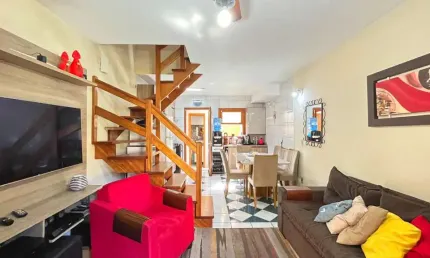 Casa em condomínio fechado com 3 quartos à venda na Rua Sílvio Silveira Soares, 2406, Camaquã, Porto Alegre, 100 m2 por R$ 395.000