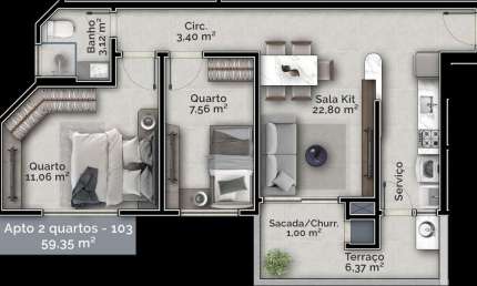Apartamento com 2 quartos à venda na Rua Capitão Romualdo de Barros, 583, Carvoeira, Florianópolis por R$ 620.000