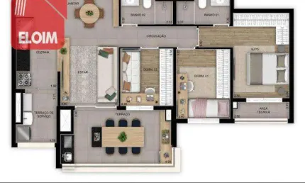 Apartamento com 3 dormitórios à venda, 84 m² por R$ 852.000,00 - Pirituba - São Paulo/SP